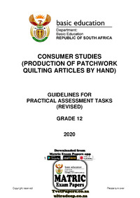 Consumer Studies PAT GR 12 2020 (Patchwork & Quilting) Eng (Revised).pdf